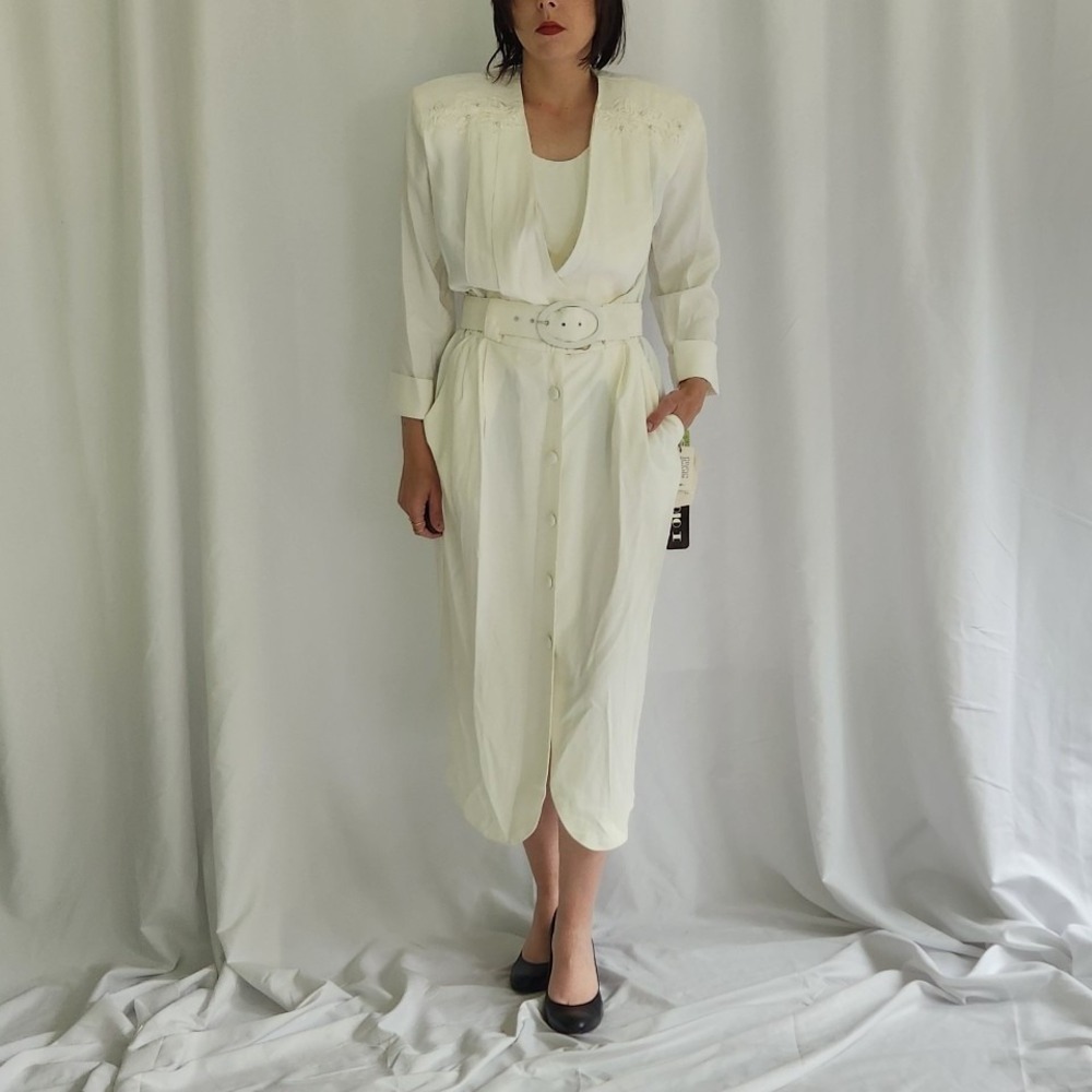 80s Deadstock Ivory Dress